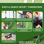 10x7ft Golf Practice Net & Mat Set with Balls, Tees & Carry Bag – Heavy Duty Golf Hitting Net for Backyard, Basement & Indoor Outdoor Use, Golf Training Equipment Gift for Men & Women