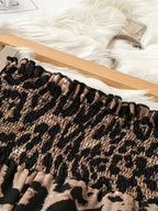 Women's Leopard Print Wide Leg Pants Loose Fit Casual Flowy Trousers S M L XL Boho Animal Print Bottom