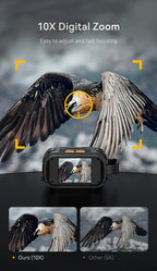 4K Night Vision Binoculars for Adults – 10x Digital Zoom, 2.8" HD Screen, 7-Level IR Illuminator, 12MP Photo & Video, Rechargeable – Perfect for Hunting, Boating & Outdoor Exploration, Gift for Men