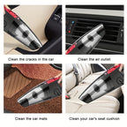 Handheld Car Vacuum Cleaner 4200PA 1800mAh Rechargeable Low Noise 4 Accessories for Car Home Pet Hair Pink Gift for Women