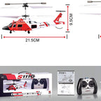 SYMA S111G Coast Guard RC Helicopter - 3CH Infrared Gyro Mini Indoor Helicopter with LED Lights, 8.7" Palm Size, Beginner-Friendly, 5-6 Min Flight Time, Perfect Gift for Kids & Adults