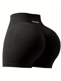 Butt Lifting Workout Shorts Women - Peach Butt High Waist Fitness Shorts, Breathable Three-Quarter Compression Legging Shorts, Embroidered Gym Athletic Shorts S M L XL