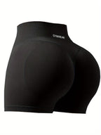 Butt Lifting Workout Shorts Women - Peach Butt High Waist Fitness Shorts, Breathable Three-Quarter Compression Legging Shorts, Embroidered Gym Athletic Shorts S M L XL