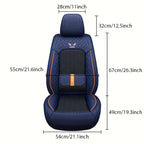Universal Car Seat Covers Faux Leather Waterproof – Full Set 5-Seat or 2 Front Seats for SUV Sedan Pickup, 3D Diamond Sponge Cushion, Stretchable Non-Slip