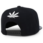 Rasta MJ Leaf 3D Embroidered Flat Bill Snapback Cap – Hip Hop Reggae Hat, Adjustable Snapback, One Size Fits Most, Unisex Streetwear Baseball Cap