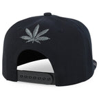 Rasta MJ Leaf 3D Embroidered Flat Bill Snapback Cap – Hip Hop Reggae Hat, Adjustable Snapback, One Size Fits Most, Unisex Streetwear Baseball Cap