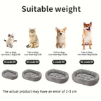 Oval Pet Bed for Cats and Small to Medium Dogs - Soft Warm Textured Polyester Cozy Nest Lounge, All-Season Comfortable Indoor Sleeping Cushion Bed for Kittens Puppies Chihuahua Dachshund Shih Tzu