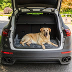 Non-Slip Dog Car Seat Cover Mat – Heavy-Duty Polyester Pet Seat Protector with Rear Extension for SUV, Sedan & Truck, Easy-Clean Floor Liner for All Dog Sizes