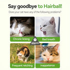 Freeze-Dried Cat Grass Hairball Control Tablets – Natural Mint Molar Sticks & Granules, Chicken Flavor Cat Snacks for Dental Health & Hair Removal