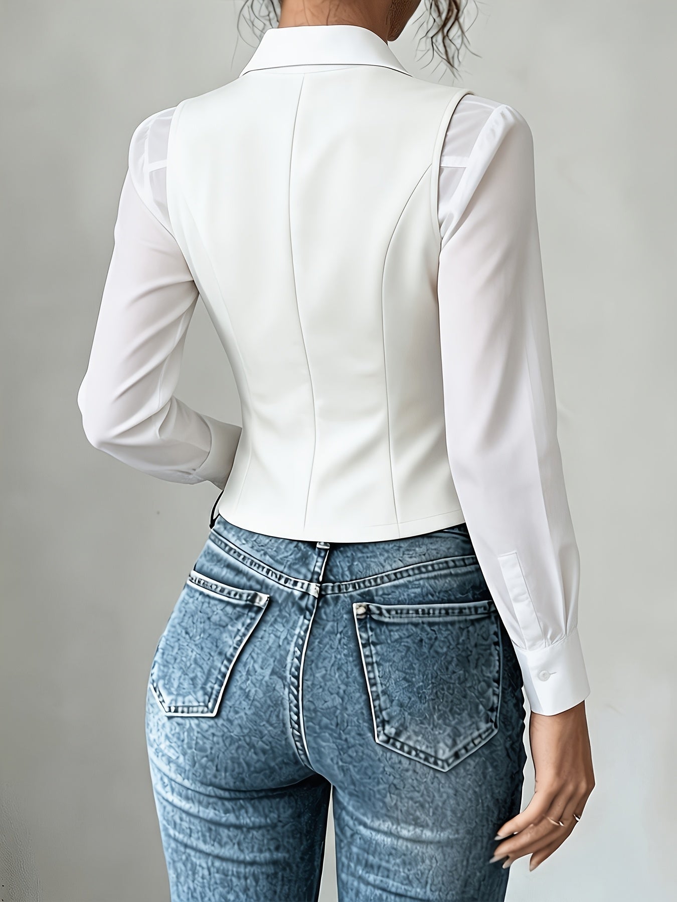 Women's Sleeveless Vest Top Solid Color Elegant Commuter Tank Top Casual Loose Fit Versatile Sleeveless Shirt for Work & Everyday Wear