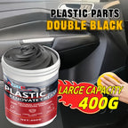 Car Plastic Trim Restorer Wax 400g – High Gloss UV-Resistant Polish for Dashboard Bumper Tire & Exterior Trim, Anti-Fade Interior & Exterior Car Detailing Paste, Non-Greasy Fast-Drying