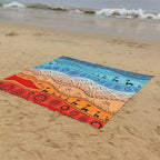 Sandproof Beach Blanket Oversized Up to 108x120 Inches – Quick Dry Lightweight Sand Free Mat for Beach Camping Picnic Travel, 8 Styles, Fits 2-10 Adults