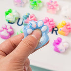 Mini Cat Paw Squishy Toys 10/20/30 Pack - Soft Stress Relief Squishies for Kids, Party Bag Fillers, Easter Egg Basket Stuffers, Halloween Christmas Goodie Bag Fillers, Random Assorted Colors