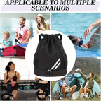 Lightweight Sports Drawstring Backpack for Men & Women | Gym Bag for Basketball Yoga Fitness | Spacious Polyester Shoulder Bag with Drawstring Closure & Inner Pouch | 6 Colors