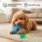Puppy Chew Toys for Aggressive Chewers 2-Pack – Heavy Duty PVC Bear & Starfish Teething Set for Small Dogs, Teeth Cleaning Dental Chew, Separation Anxiety & Boredom Relief, Gradient Color Puppy Gift Set