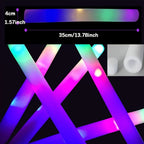 50pcs LED Foam Glow Sticks with 3 Flicker Modes – Colorful Bulk Glow Sticks for Parties, Weddings, Birthdays, Concerts, Christmas & New Year Celebrations