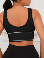 5pcs Wireless Sports Bra Set – Full Coverage High Elasticity Nylon Bra for Yoga Running Gym, Breathable Machine Washable, Mixed Colors, DANSHEER Print, Women's Activewear Bra Pack