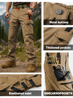 Men's Tactical Winter Pants Heavy-Duty Thickened Insulated Work Pants, 300g/m² 100% Polyester MOLLE System Multi-Pocket Baggy Snow Pants for Hiking Hunting Construction Outdoor