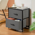 Drawer Cabinet with Metal Frame & Hardwood Top – Home Office Storage Organizer, 2 to 10 Drawers, Assembly Required – White, Grey, Black, Rustic Brown – Bedroom, Living Room & Office Filing Cabinet
