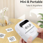 Marklife 2-Inch Portable Wireless Thermal Label Printer – Bluetooth Inkless Sticker Maker for iPhone & Android, Small Business Shipping Labels, Kitchen, Office & Home Organization, Includes 1 Roll White Labels