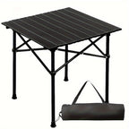 Large Portable Folding Table with Storage Bag - Outdoor Camping Picnic BBQ Garden Table Lightweight Easy Setup for Car Travel Self-Driving Tours