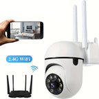 WiFi Security Camera 2-Pack 3MP Full HD - Night Vision, 2-Way Audio, Motion Detection & Real-Time Alerts, IP54 Waterproof Indoor Outdoor Surveillance Camera with App Remote Access & USB
