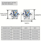 Moissanite Stud Earrings – 925 Sterling Silver 6-Prong Round Cut, 0.5ct to 3ct, Diamond Alternative Bridal & Wedding Jewelry for Women, Brilliant Sparkle Solitaire Studs