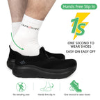 Men's Hands-Free Slip-In Sneakers – Wide Toe Box, Zero Drop Sole, Cushioned Mesh Walking Shoes for Casual & Everyday Wear – Rubber Sole, Pull-On Design (US 8–13.5)