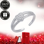 S925 Sterling Silver Heart Anklet for Women – Adjustable Cubic Zirconia Accent Ankle Bracelet, Romantic Valentine's Day & Beach Vacation Jewelry in Silver & Gold, Lightweight 1.3g Vintage Style