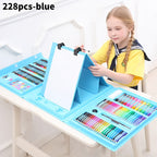 228 Piece Kids Art Supplies Set, Deluxe Painting & Drawing Kit with Oil Pastels, Crayons, Colored & Acrylic Markers, Watercolor Brushes & Drawing Pad, Gift for Kids