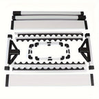 Portable Fishing Rod Holder Rack for 24 Rods Aluminum Alloy Rust-Resistant with Cushioned Grips - Lightweight Organizer for Garage, Cabin, Bedroom & Fishing Storage