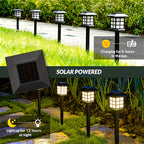 Solar Outdoor Lights LED Garden Path Lights IP44 Waterproof Landscape Lighting for Sidewalk Driveway Lawn Yard Courtyard – Warm White, Pack of 6, 12 or 24 – Christmas & Holiday Decor