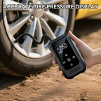 Portable Cordless Tire Inflator – Smart Wireless Air Compressor with Digital Tire Pressure Gauge & LED Light for Cars, Motorcycles, Bicycles & Balls, Type-C Fast Charging