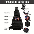 Tactical Sling Backpack – Lightweight Crossbody Daypack for Cycling, Hiking, Travel & Daily Use, Multiple Colors with Flag Patch Option