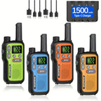 BAOFENG Walkie Talkies for Adults Long Range – 22 FRS Channels, VOX Hands-Free, USB-C Rechargeable Li-ion Battery, LCD Display, Built-in Flashlight, 2-3 Mile Range for Hiking, Camping & Family Outdoor Use