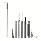 7-in-1 Tactical Hiking Staff – Extendable Foldable Multi-Tool Trekking Pole with Compass, Fire Starter, Saw Blade, Screwdriver & Pliers, Ergonomic Grip, Survival Camping Hiking Gift