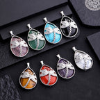 10-Piece Dragonfly Pendant Necklace Set for Women & Girls – 5 Natural Water Drop Shaped Dragonfly Pendants + 5 Adjustable Rope Necklaces, Boho Nature Jewelry Gift Set