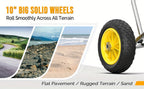Bonnlo Portable Kayak Trolley Cart Collapsible Cast Aluminum Alloy with 10" Solid Wheels - Fits Canoes, Paddle Boards, Jon Boats, Float Mats & Watercraft Transport