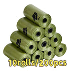 Dog Poop Bags 200 Count 10 Rolls Leak-Proof Durable Pet Waste Bags Refill Rolls for Dog Waste Disposal – Portable Compact Polyethylene Dog Poop Bag Refills for Dispenser Outdoor Walks and Travel