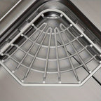 Stainless Steel Kitchen Sink Organizer – Hanging Faucet Drain Rack, Space-Saving Sponge Holder for Sponge, Brush, Towel & Scrubbers, Rust-Resistant, Kitchen & Bathroom Counter Organizer
