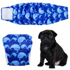 6-Pack Reusable Male Dog Diapers Washable Belly Bands Adjustable Soft Absorbent for Puppies Small Medium Large Dogs Fun Themed Designs Sizes S to XL