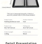 Heavy Duty Bonfire Campfire Grill with Firewood Rack – Outdoor BBQ Grill for Camping, RV, Picnic & Backyard, Includes Storage Bag, Food Clips & Cleaning Cloth, Perfect Men's Gift