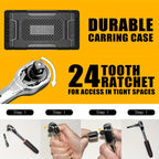 46pcs Home & Car Repair Tool Set – Ratchet Torque Wrench, Screwdriver & Socket Kit for Car, Motorcycle, Bicycle & Household Repairs