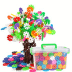 203pcs Building Blocks Set Digital Letters Numbers Snowflake Interlocking Plastic Toy STEM Educational Construction Kit for Kids Holiday Christmas Halloween Birthday Gift