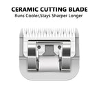 Detachable Ceramic Pet Clipper Blade #10 - High Carbon Steel, Compatible with Andis, Oster & A5 Clippers - Professional Dog Grooming Replacement Blade (1/16" / 1.5mm Cut)