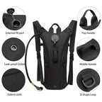 Hydration Backpack with 101oz Water Bladder Tactical Lightweight Hiking Pack Adjustable Straps Large Capacity for Hiking Biking Running Climbing Black Green