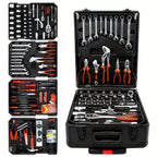 52-Piece Professional Tool Set - Chrome Vanadium Steel, Portable Toolbox for Home & Car Repair, Multi-Function DIY Hand Tool Kit for Enthusiasts & Professionals, Great Gift for Men