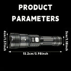 Rechargeable LED Flashlight 4-Pack - Super Bright Zoomable Spotlight, USB Charging, Long Range Tactical Work Light for Camping, Hiking, Emergency & Outdoor Survival, High-Power LED Torch Set