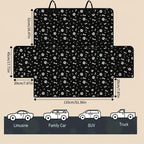 Pet Car Seat Back Protector Mat - Thickened Waterproof Dog Car Seat Cover for Back Seat, Scratch-Proof Kick Mat for Dogs & Cats, Pink Paw Print Car Accessory for Dog Owners