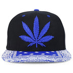 Rasta MJ Leaf 3D Embroidered Flat Bill Snapback Cap – Hip Hop Reggae Hat, Adjustable Snapback, One Size Fits Most, Unisex Streetwear Baseball Cap